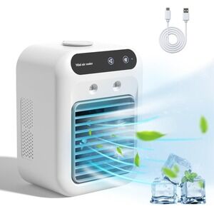 Cold Air Humidifier White Turbo Cycle Mini Air Conditioner